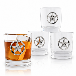 Western Star Bar Glasses Set of 4 1