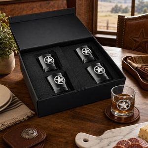 Western Star Bar Glasses Set of 4 7