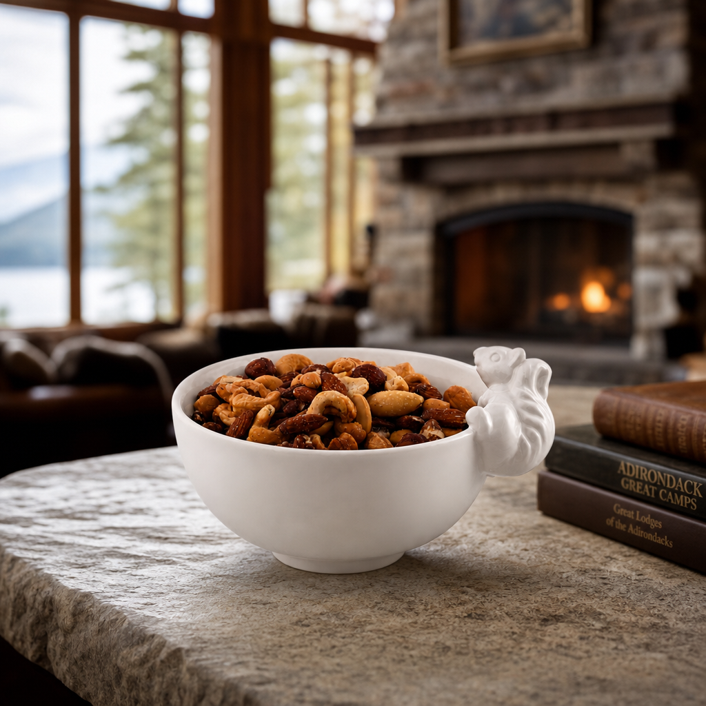 Climbing Squirrel Stoneware Nut Bowl 1
