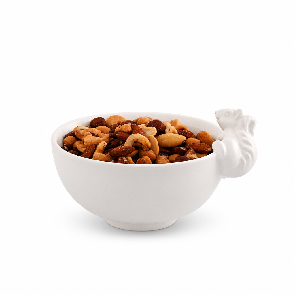 Climbing Squirrel Stoneware Nut Bowl 1