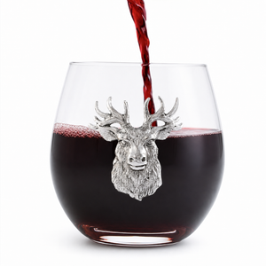 Elk Head Stemless Wine Glasses - Set of 4 10