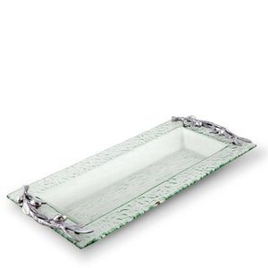 Olive Oblong Glass Serving Tray 13