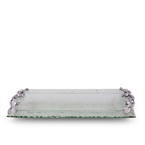 Olive Oblong Glass Serving Tray 14