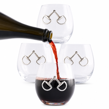Equestrian Bit Stemless Wine Glasses - Set of 4 1