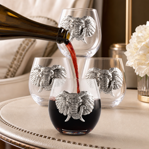 Elephant Stemless Wine Glasses - Set of 4 2