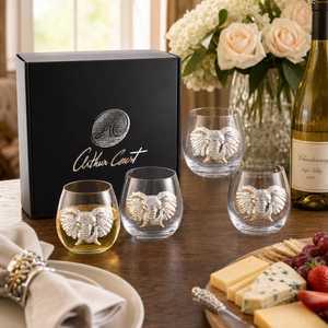Elephant Stemless Wine Glasses - Set of 4 5