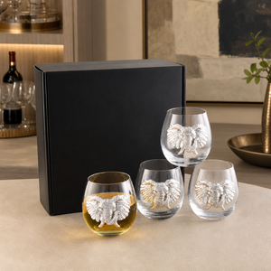 Elephant Stemless Wine Glasses - Set of 4 3