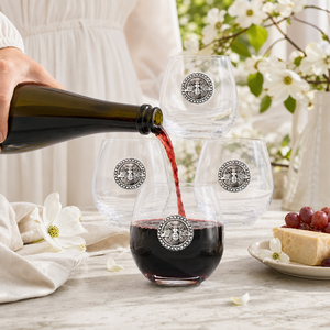 Bee Stemless Wine Glasses - Set of 4 6
