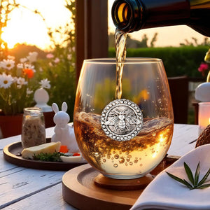 Bee Stemless Wine Glasses - Set of 4