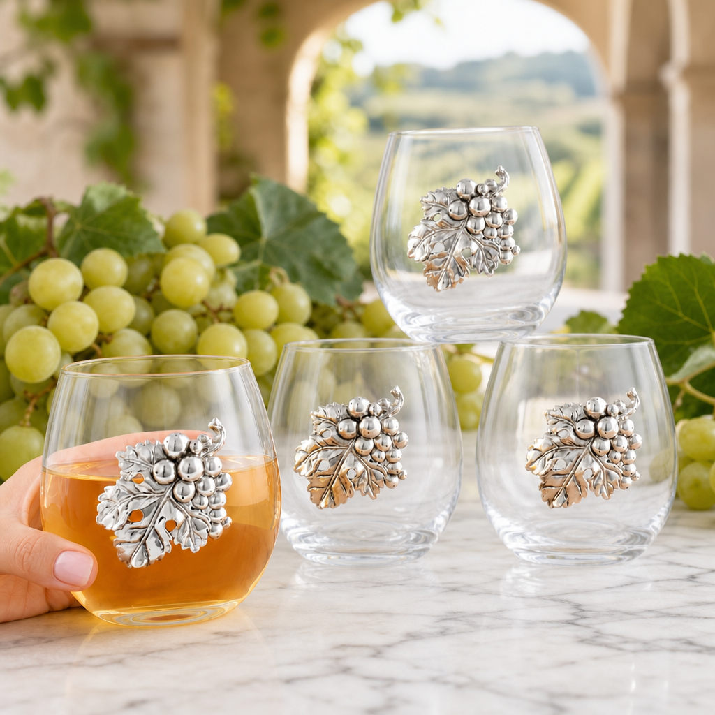 Grape Stemless Wine Glasses - Set of 4 3