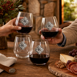 Concho Stemless Wine Glasses - Set of 4 3
