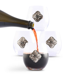 Concho Stemless Wine Glasses - Set of 4 7