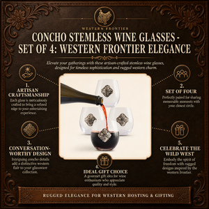 Concho Stemless Wine Glasses - Set of 4 9