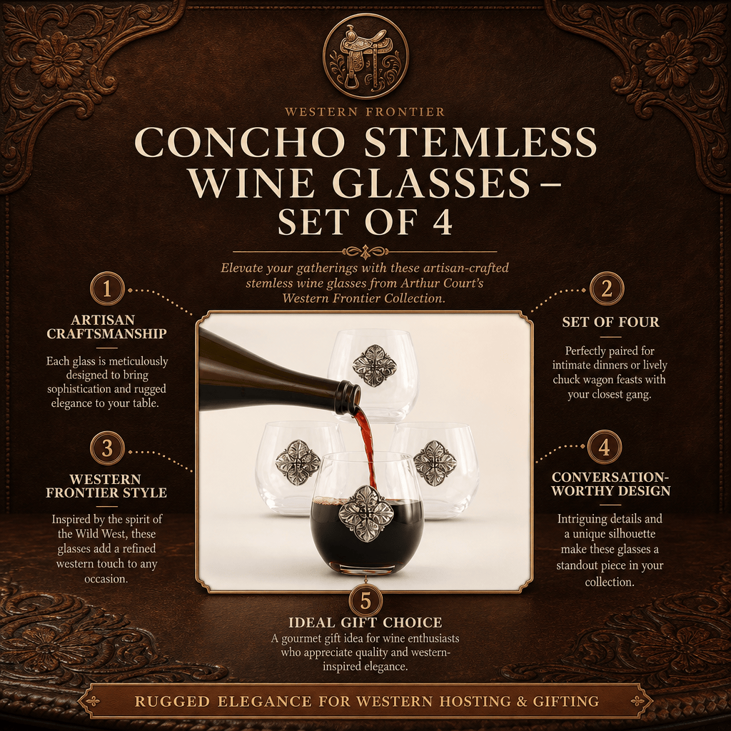 Concho Stemless Wine Glasses – Set of 4