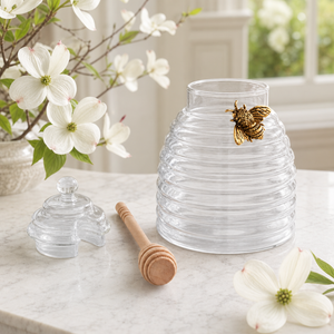 Gold Bee Honey Jar with Dipper 4