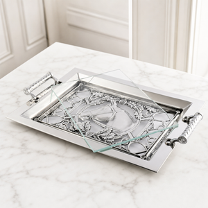 Equestrian Horse Glass Top Serving Tray 10