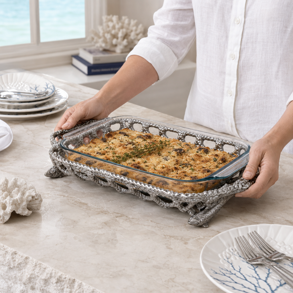 Fish Net Casserole / Pyrex Holder 4