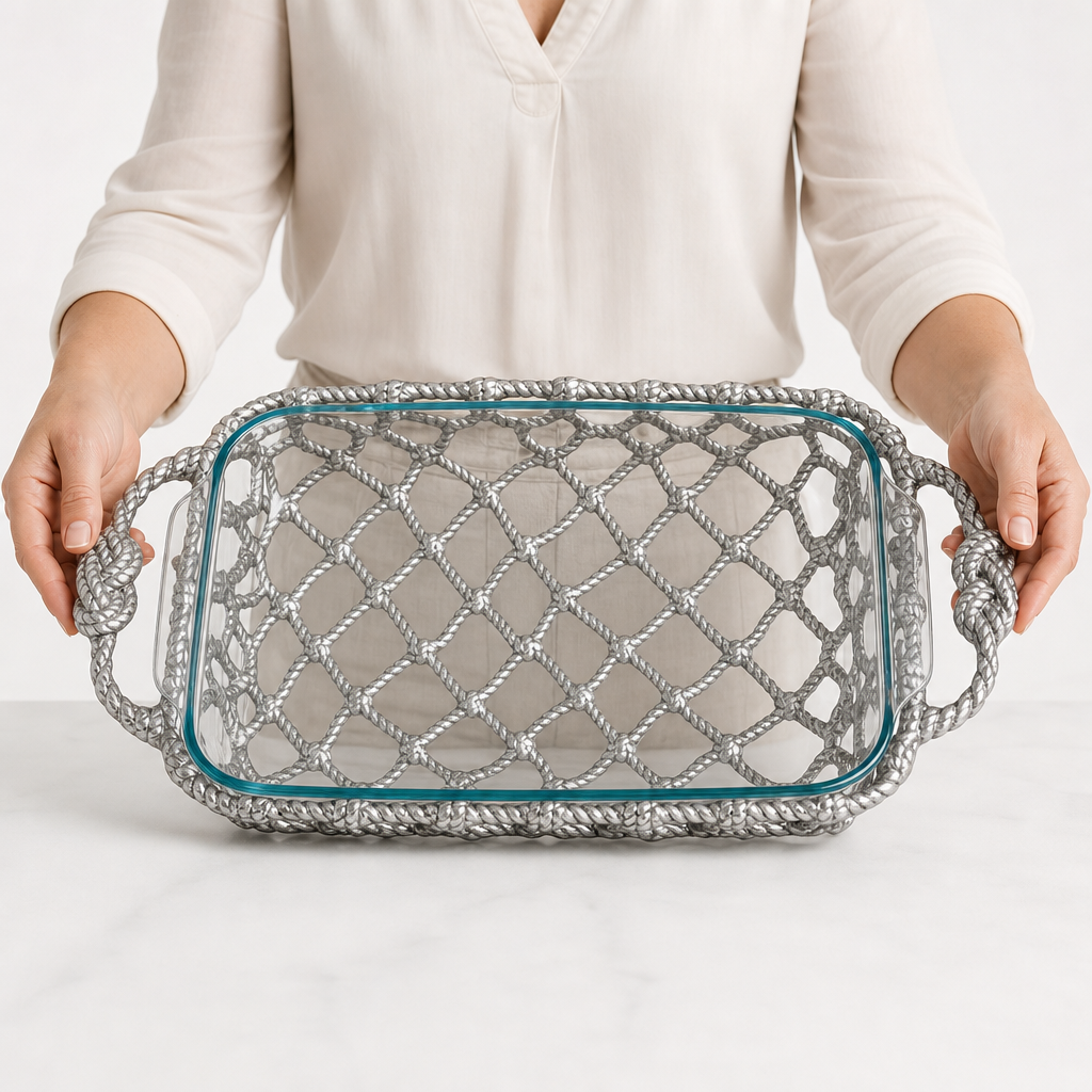 Fish Net Casserole / Pyrex Holder 8
