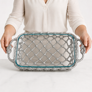 Fish Net Casserole / Pyrex Holder 8