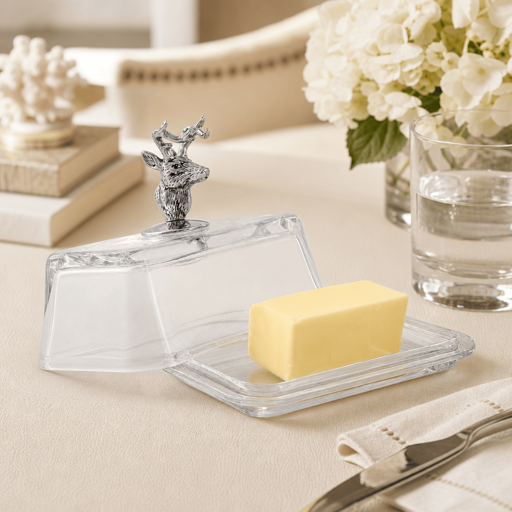 Glass Butter Dish - Elk 1