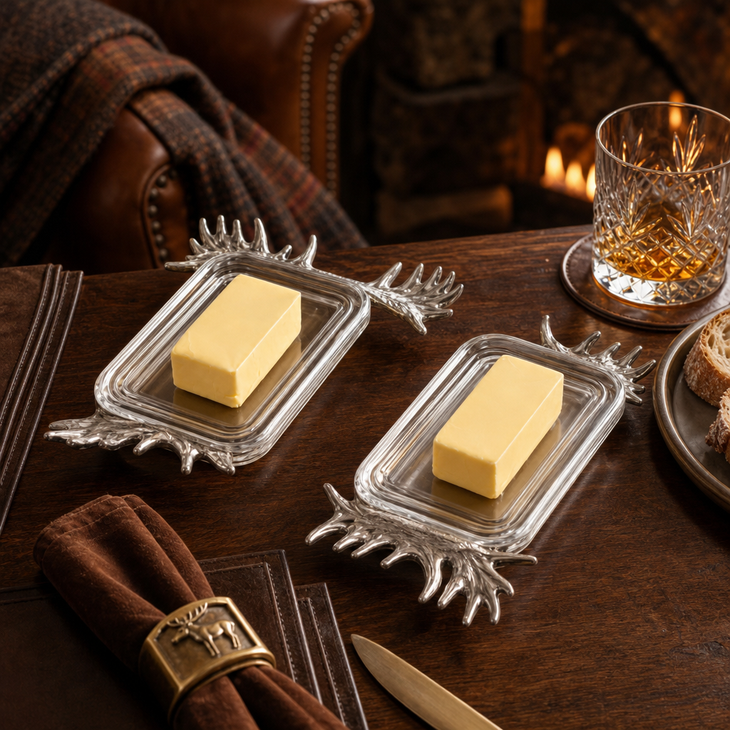 Glass Butter Dish - Elk 9