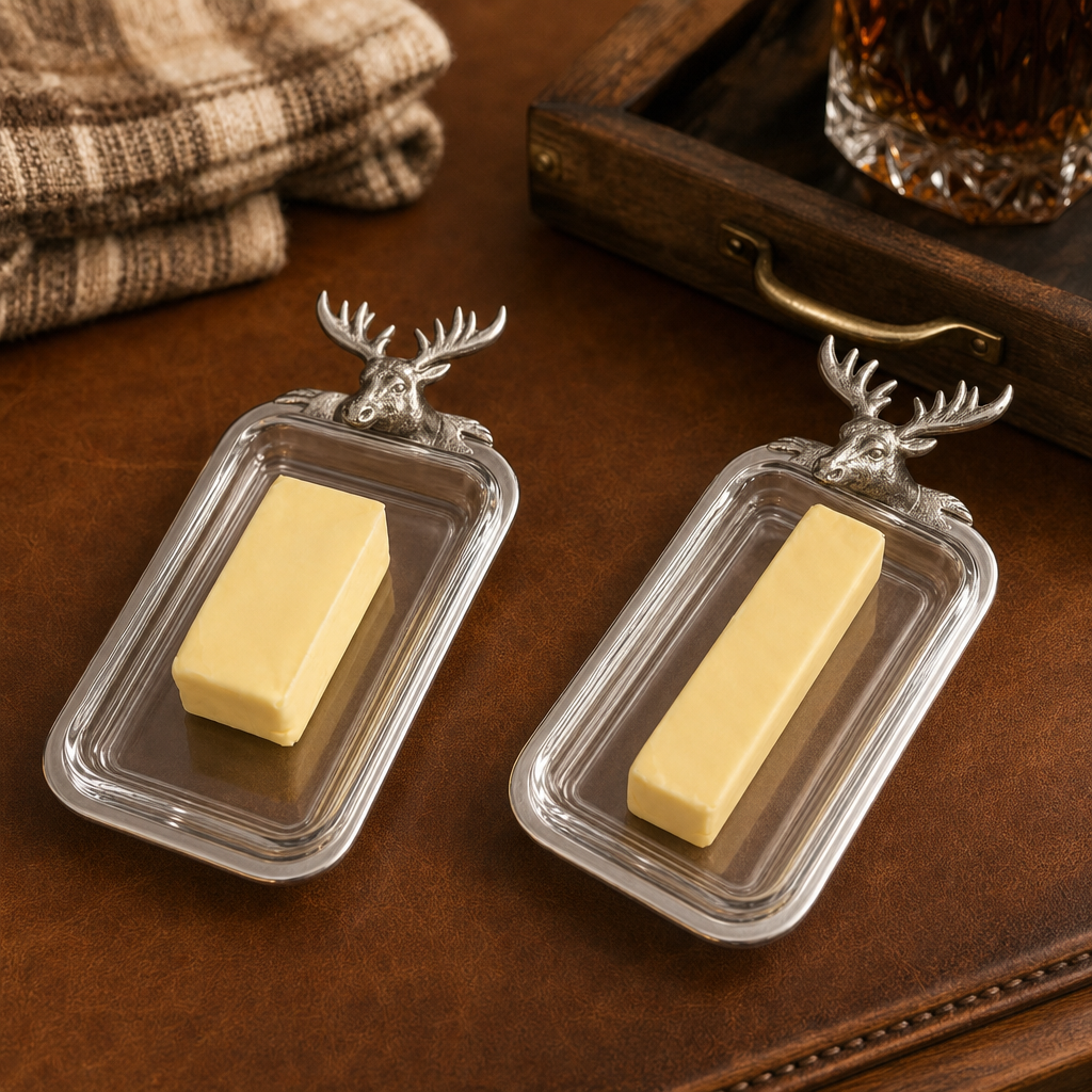 Glass Butter Dish - Elk 5