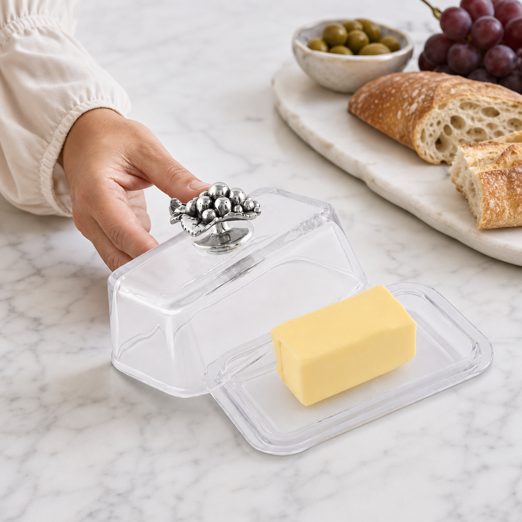 Glass Butter Dish - Grape 4