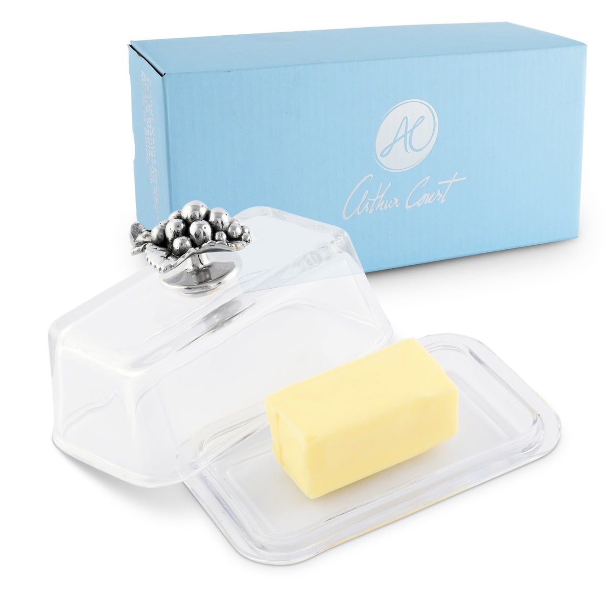 Glass Butter Dish - Grape 8