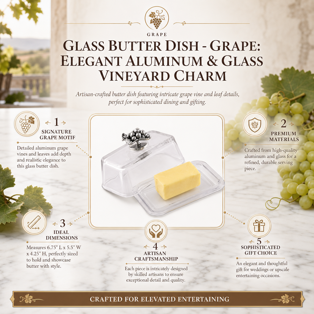 Glass Butter Dish - Grape 11