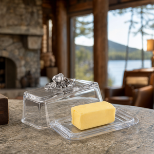 Glass Butter Dish - Acorn 2
