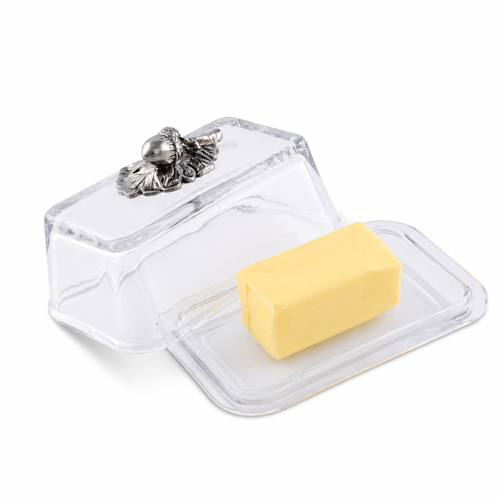 Glass Butter Dish - Acorn 1