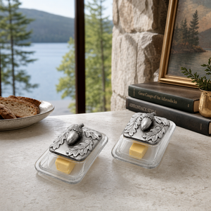 Glass Butter Dish - Acorn 9