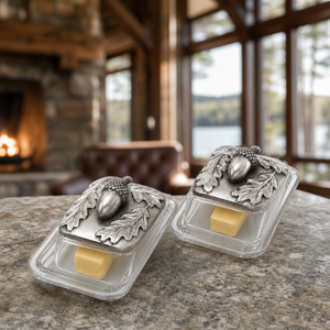 Glass Butter Dish - Acorn 5