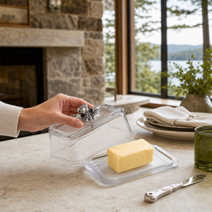 Glass Butter Dish - Acorn 9
