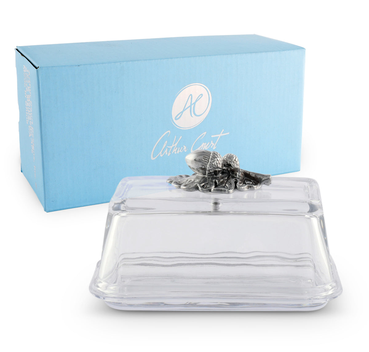 Glass Butter Dish - Acorn 10