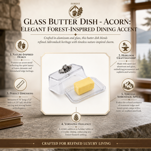 Glass Butter Dish - Acorn 12