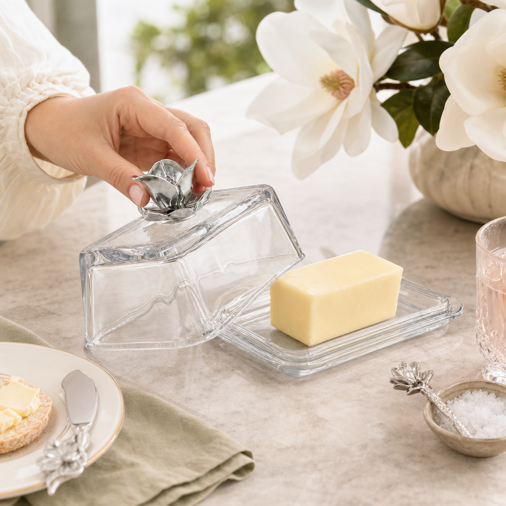 Glass Butter Dish - Magnolia 4