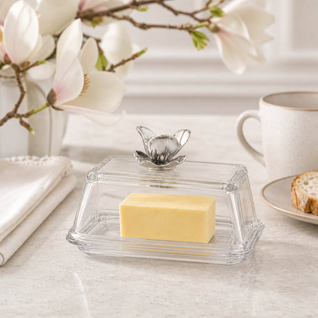 Glass Butter Dish - Magnolia 3