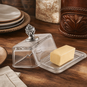 Glass Butter Dish - Concho 2