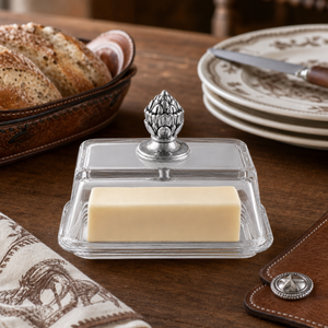 Glass Butter Dish - Concho 5