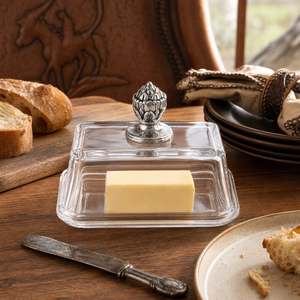 Glass Butter Dish - Concho 6