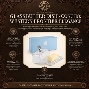 Glass Butter Dish - Concho 15