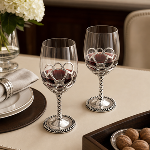 Equestrian Pair of Wine Glasses 3