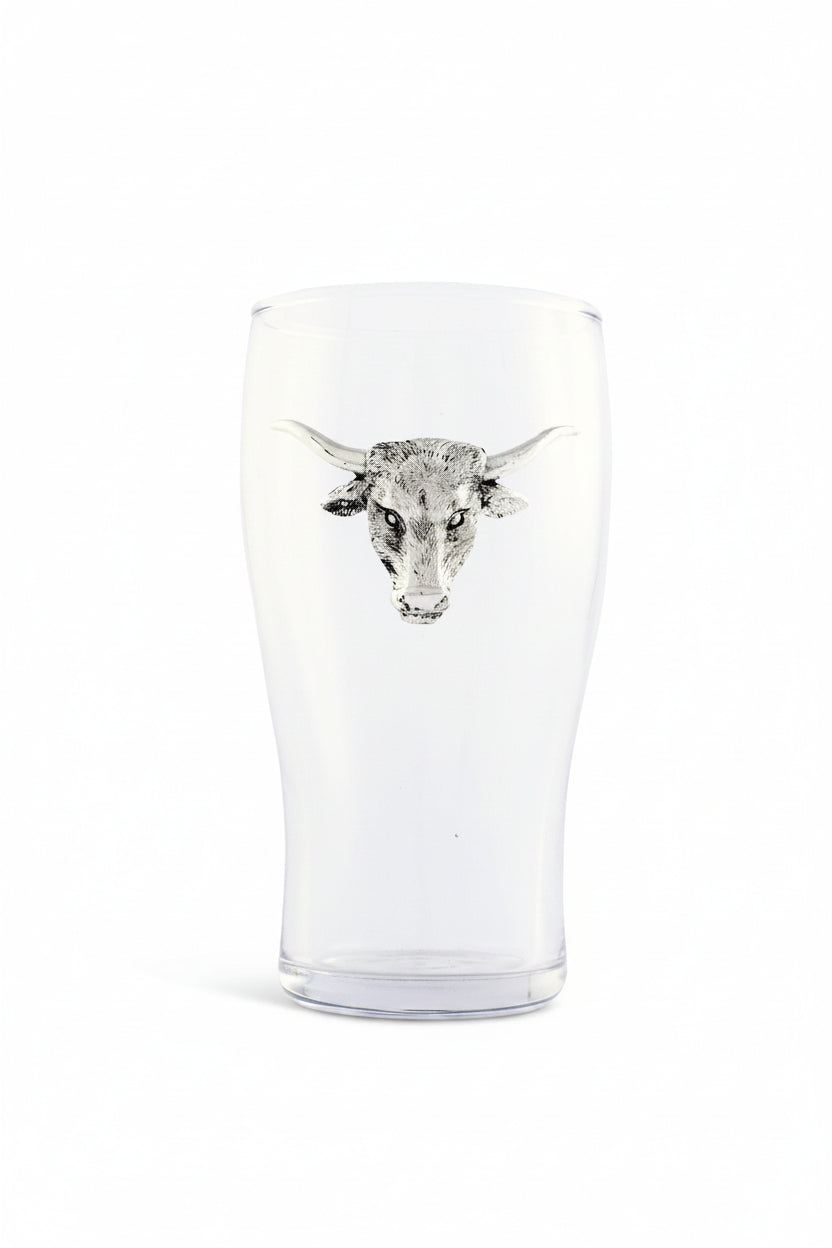 Longhorn Beer Pint Glasses - Set of 4 14