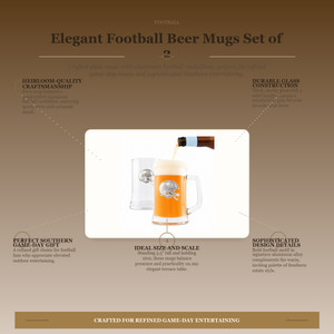 Football Beer Mugs - Set of 2 11