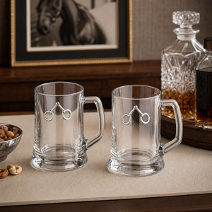 Equestrian Bit Beer Mugs - Set of 2 4