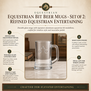 Equestrian Bit Beer Mugs - Set of 2 10