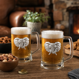 Elephant Beer Mugs - Set of 2 7