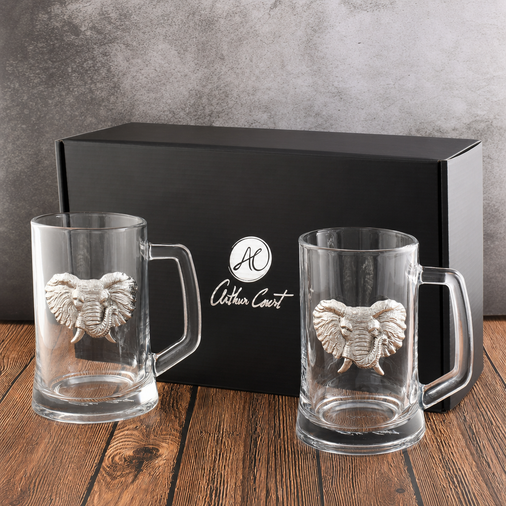 Elephant Beer Mugs - Set of 2 10