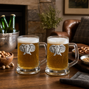 Elephant Beer Mugs - Set of 2 8